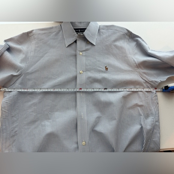 Ralph Lauren Men’s Striped Button Down Classic Fit Size 16-34/35 - Picture 4 of 8